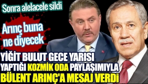 Yiğit Bulut gece yarısı yaptığı kozmik oda paylaşımıyla Bülent Arınça mesaj verdi