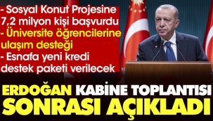 Cumhurbaşkanı Erdoğan Kabine sonrası açıklamalarda bulundu