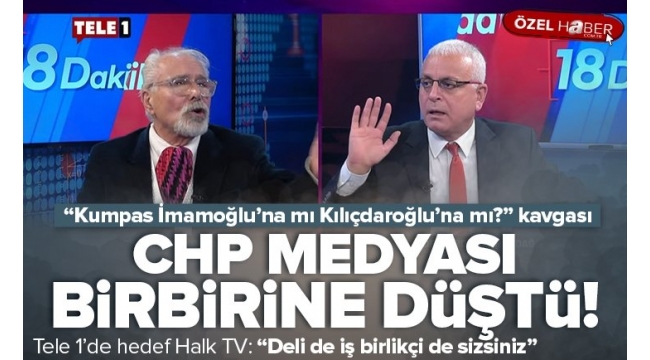 CHP medyası İmamoğlu'na ceza üzerinden birbirine düştü! Tele 1'de hedef Halk TV: Deli de iş birlikçi de sizsiniz.