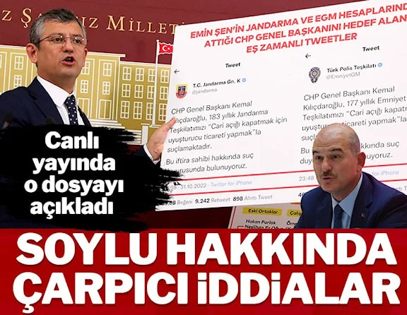Özgür Özel, Süleyman Soylu'yla ilgili dosyayı açıkladı