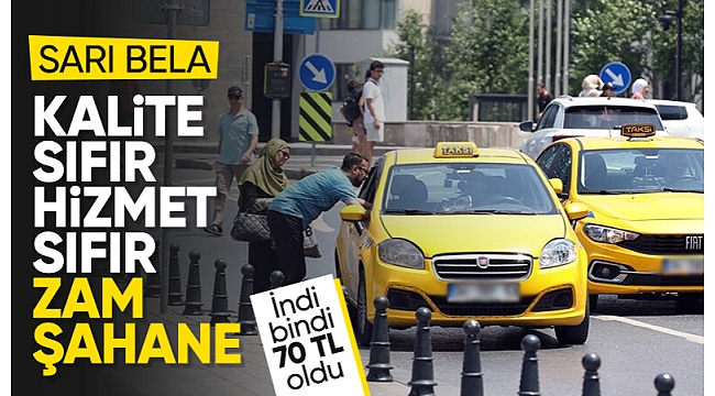 İstanbul'da taksi ücretlerine yüzde 75 zam