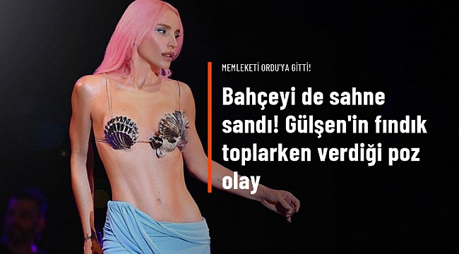 Ordu'ya giden Gülşen fındık bahçesine girdi! Verdiği poz olay