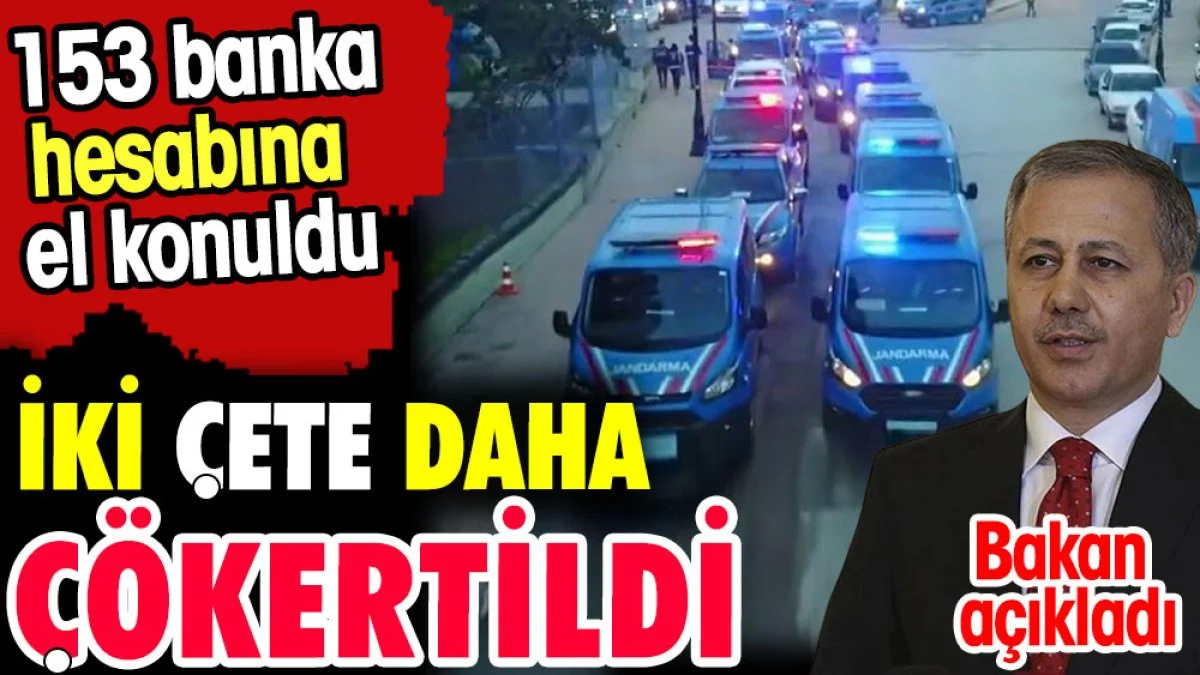 İki çete daha çökertildi. 153 banka hesabına el konuldu