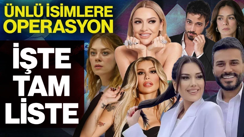 Ünlü İsimlere Uyuşturucu Operasyonu! 19 İsim Hakkında Soruşturma Başlatıldı