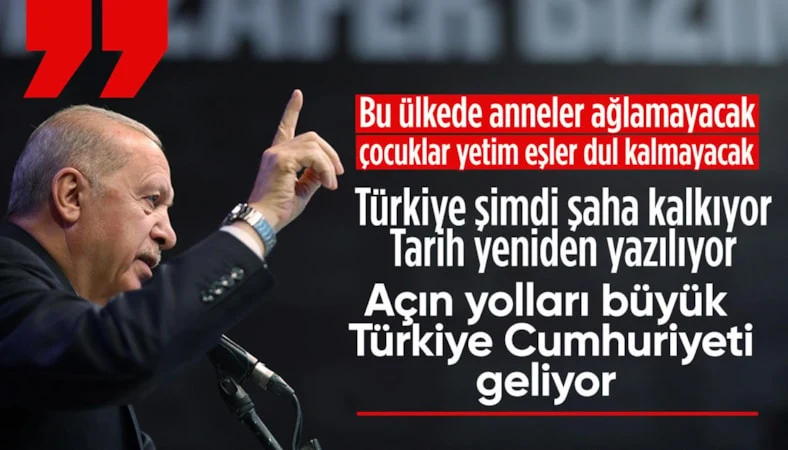 Cumhurbaşkanı Erdoğan'dan Terörsüz Türkiye vurgusu: Çocuklar yetim eşler dul kalmayacak